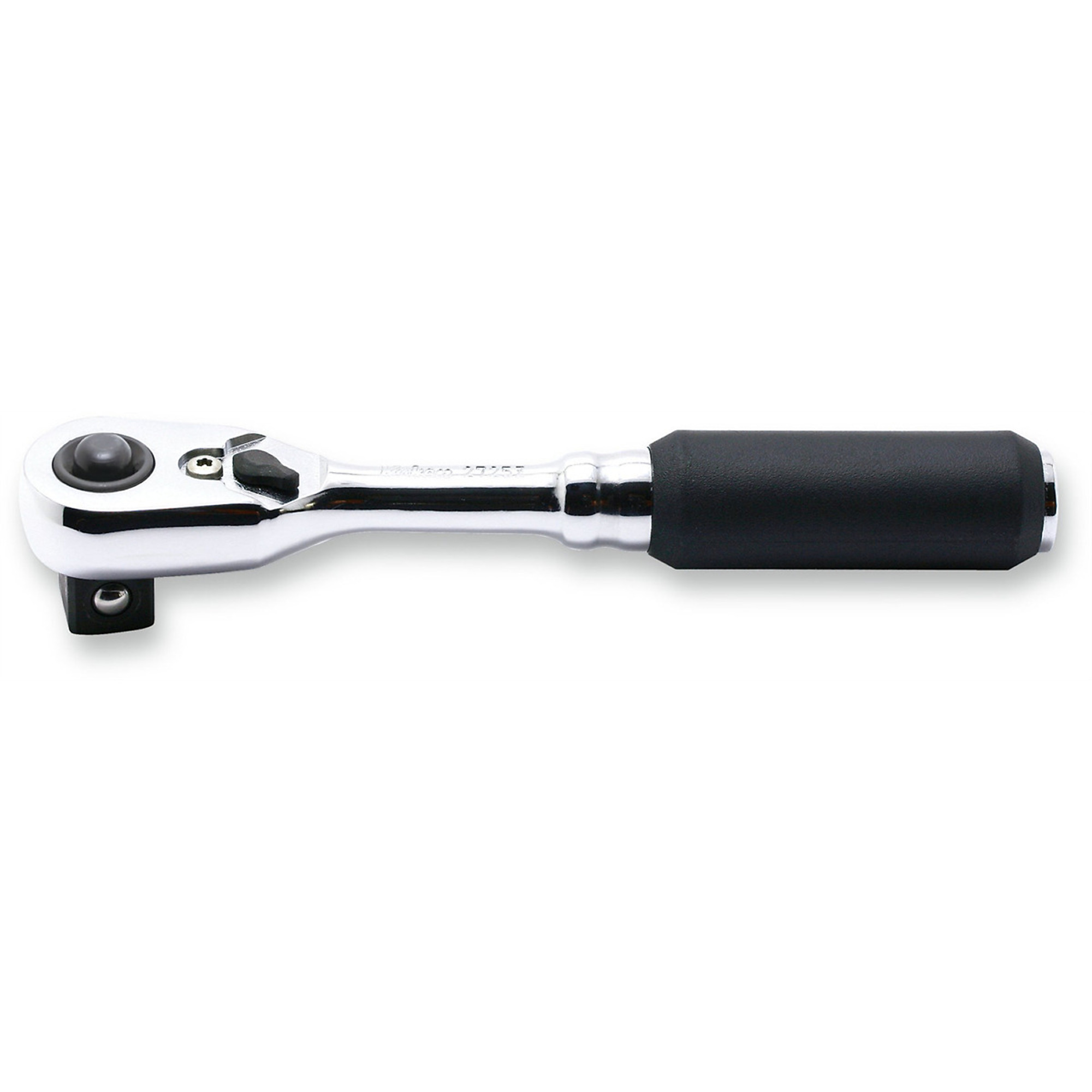 Ko-ken USA 3/8in. Sq. Dr. Ratchet — 1/4in. Body, 72 Teeth, 114mm Length, Quick Release, Model# KKN2725ZB-3-8